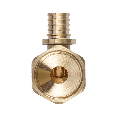 Угольник аксиальный, латунь, внутренняя резьба,16х3/4, желтый, RTP