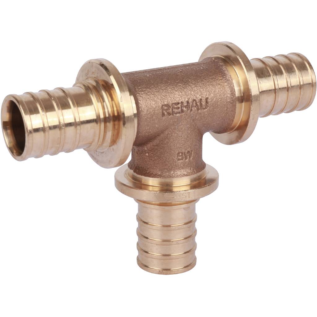 Тройник равнопроходный РЕХАУ RAUTITAN PLATINUM 25-25-25 RX для труб из сшитого полиэтилена аксиальный, 13777271001