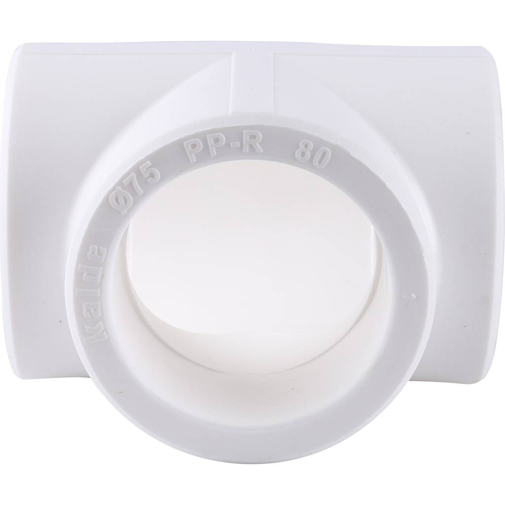 Тройник Kalde d=75 для полипропиленовых труб под сварку (цвет белый)