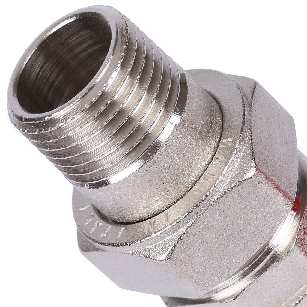 Кран шаровой полнопроходной STOUT с американкой , ВР/НР, ручка бабочка 1/2 (EPDM), SVB-1007-000015