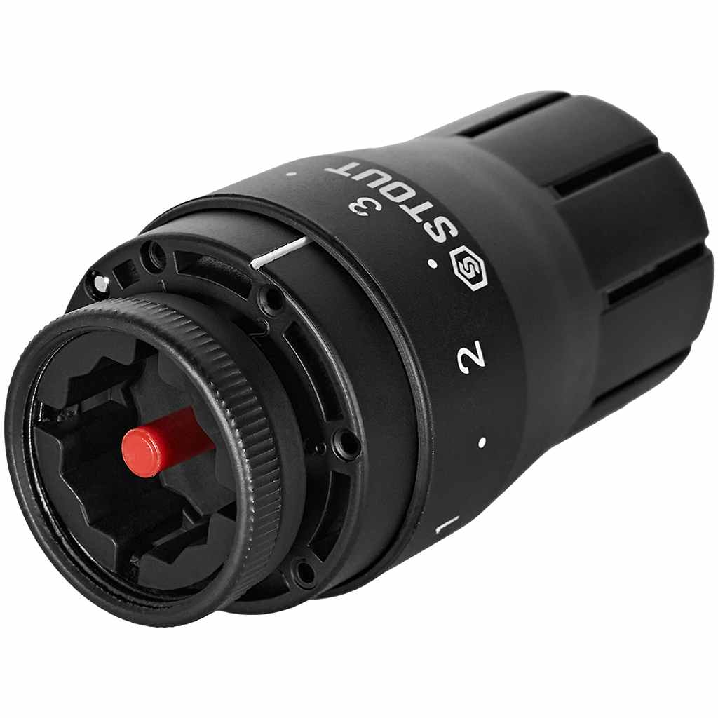 Головка термостатическая STOUT Design черная, жидкостная M30x1,5