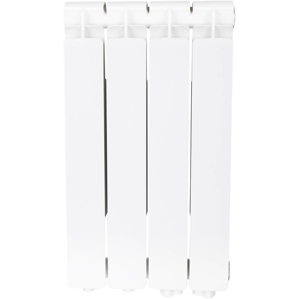 Радиатор алюминиевый STOUT Bravo 500 4 секции нижнее правое подключение (белый RAL 9010), SRA-0120-050004