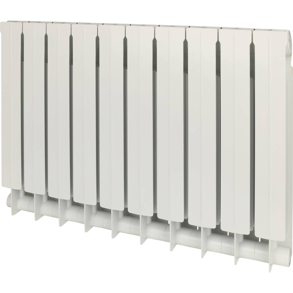 Радиатор биметаллический Global STYLE PLUS 500 10 секций боковое подключение (белый RAL 9010), STP05001010