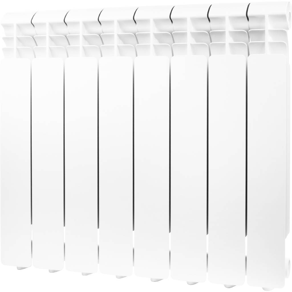 Радиатор алюминиевый Global ISEO 500 8 секций боковое подключение (белый RAL 9010), IS05001008