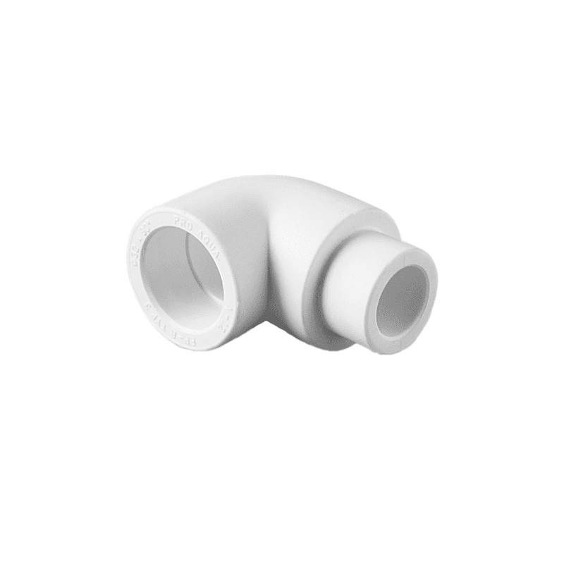 Угольник Pro Aqua d= 32 PP-R 90 градусов переходной Н-В Белый, PA13612P