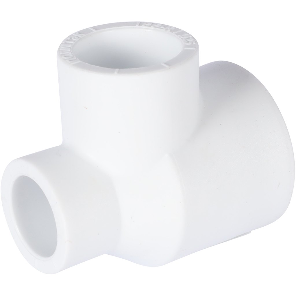 Тройник переходной Политэк 32х25х20 для полипропиленовых труб под сварку (цвет белый), 9300322520