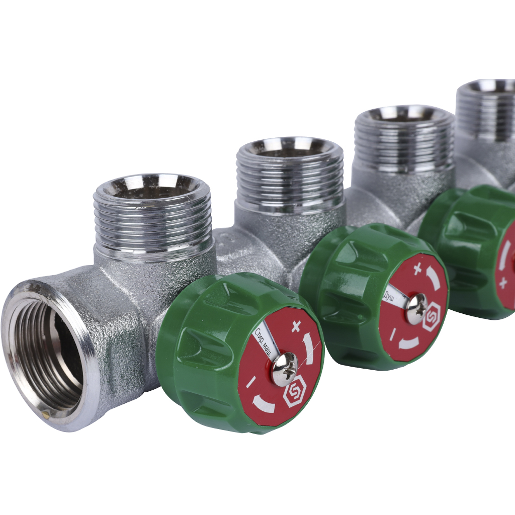 Коллектор регулирующий STOUT 3/4, 4 отвода 3/4 ЕК