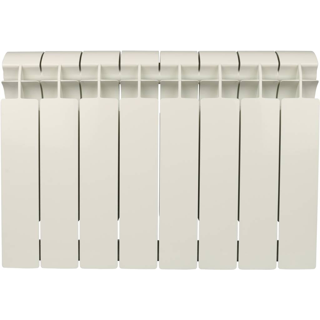 Радиатор биметаллический Global STYLE PLUS 350 8 секций боковое подключение (белый RAL 9010), STP03501008