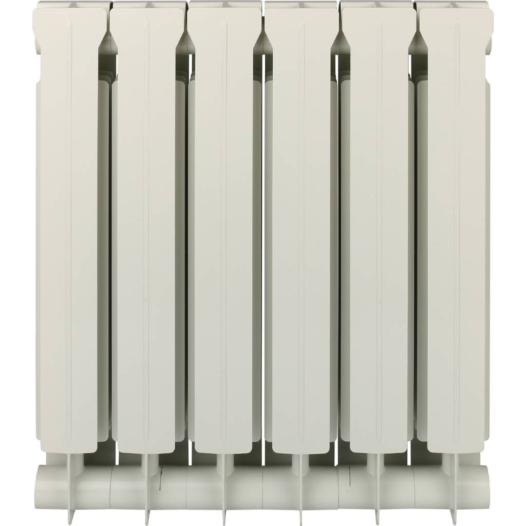 Радиатор биметаллический Global STYLE EXTRA 500 6 секций нижнее правое подключение (белый RAL 9010), STE05001006/DS