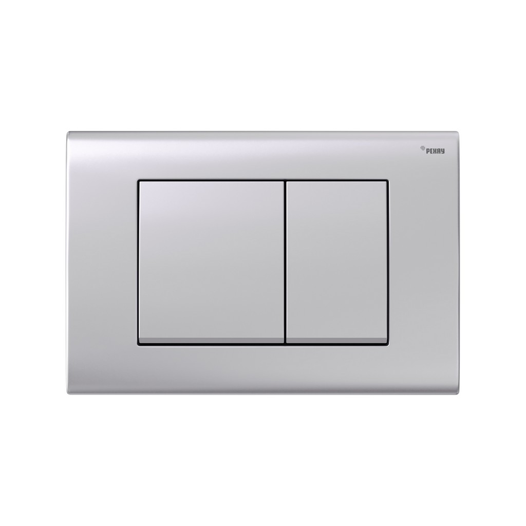 Панель смыва РЕХАУ NOVA QUAD 001 с прямоугольными клавишами, пластик, серебристый, матовый, 19102031001