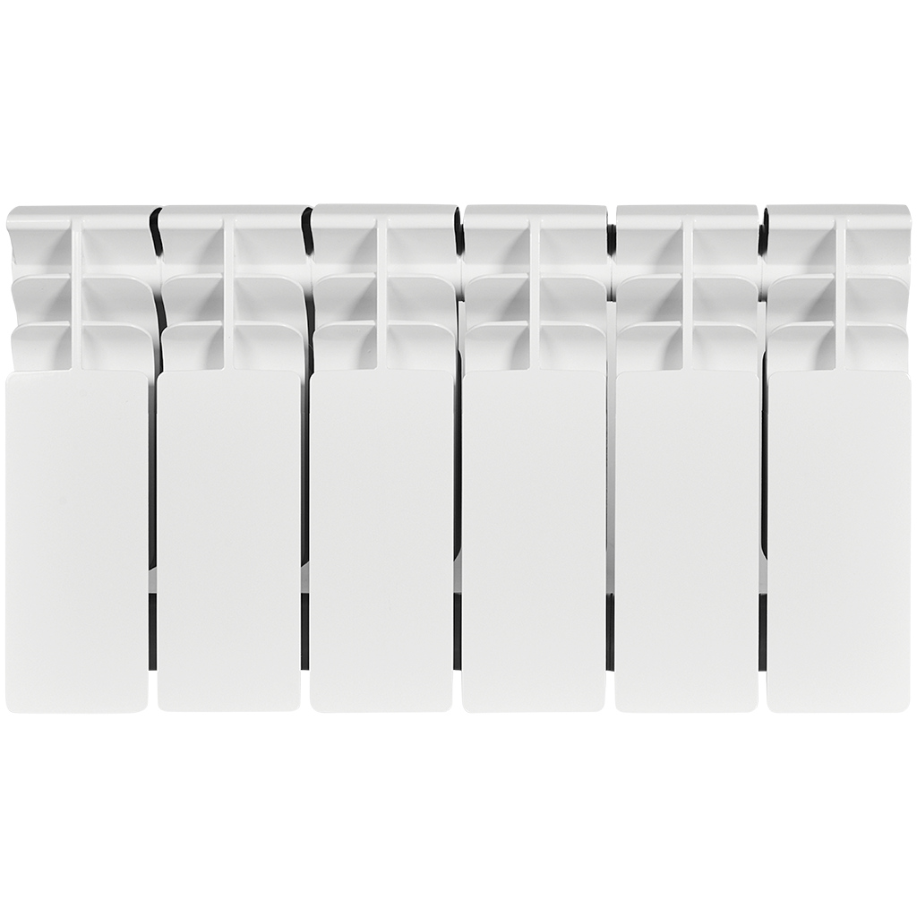 Радиатор биметаллический STOUT TITAN 200 6 секций боковое подключение (белый RAL 9016), SRB-3310-020006