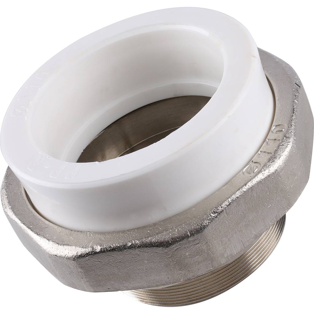 Муфта разъемная Kalde с наружной резьбой 110x4 для полипропиленовых труб под сварку (цвет белый), 3252-tum-110400