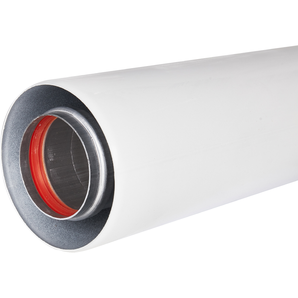 Удлинитель дымохода традиционный коаксиальный ROMMER D60(п-м)/100(м-п), L500, RCA-6010-000500