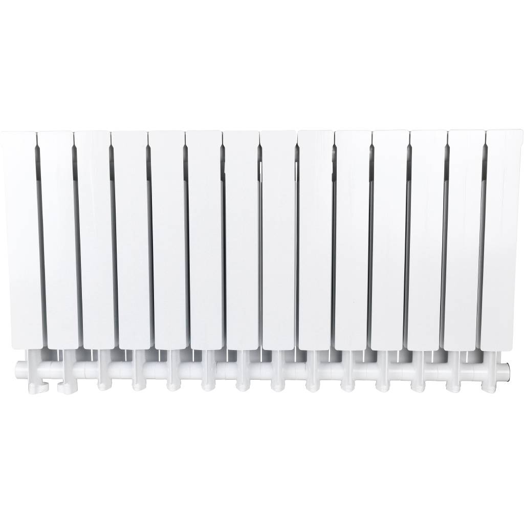 Радиатор алюминиевый Global VOX- R 500 14 секций нижнее правое подключение (белый RAL 9010), 169533