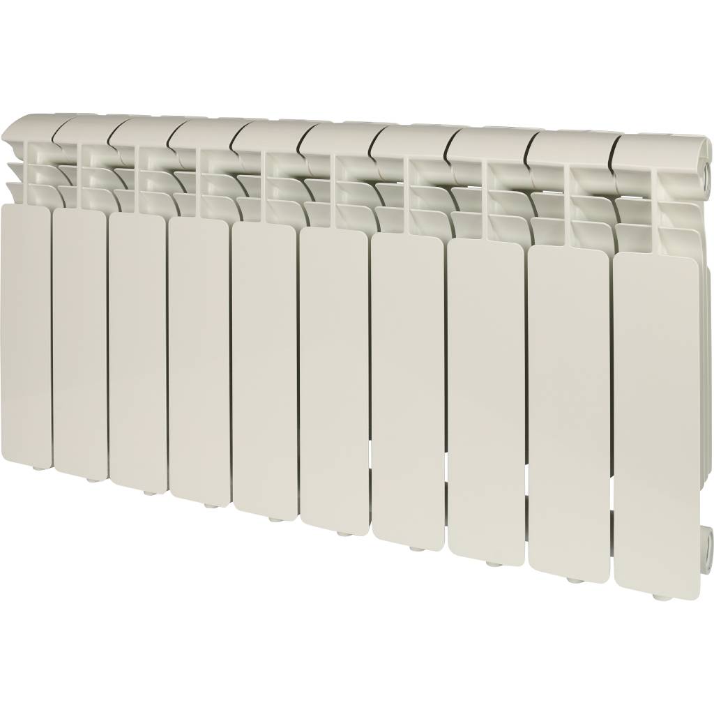 Радиатор алюминиевый Global ISEO 350 10 секций боковое подключение (белый RAL 9010), IS035010