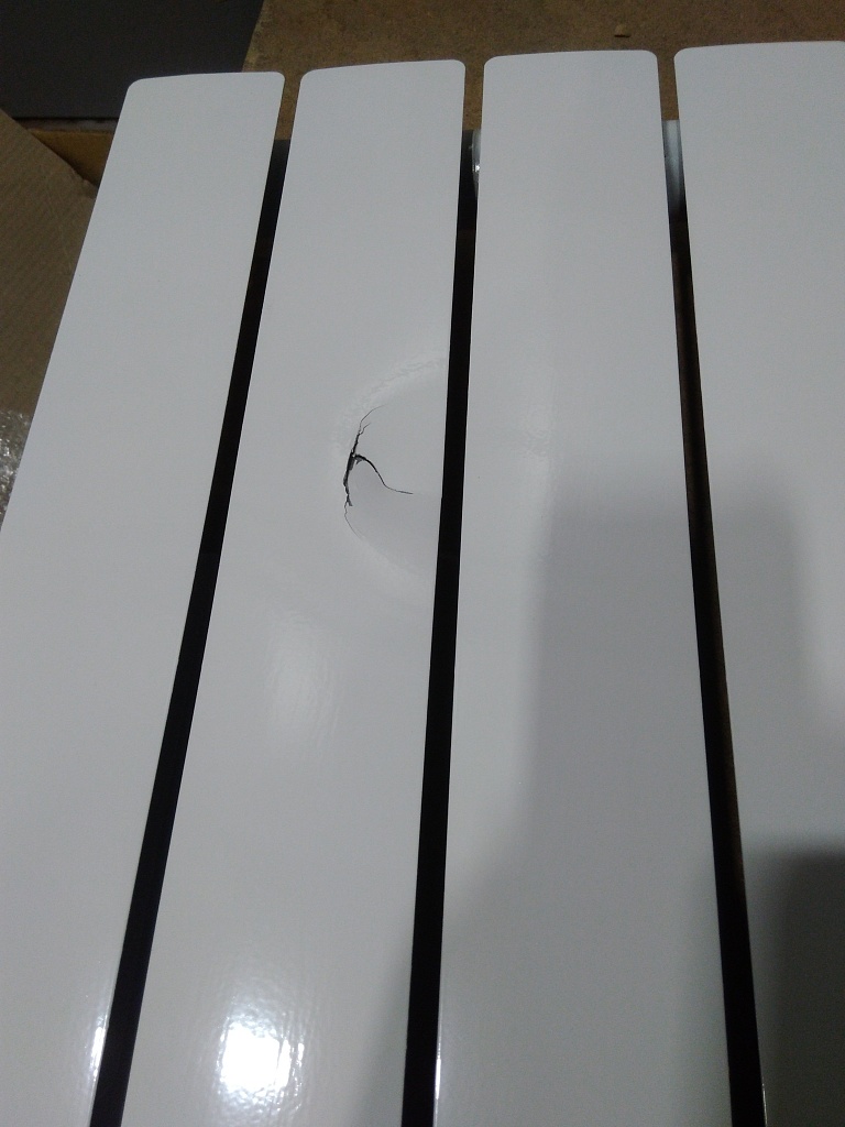 Уцененный товар (скол и замятие ламели): Радиатор биметаллический ROMMER Optima BM 500 6 секций боковое подключение (RAL9016), RBM-0210-050006