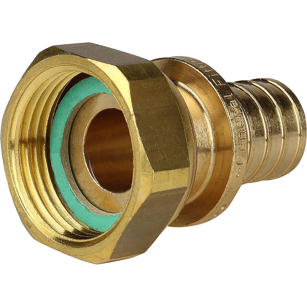 Переходник STOUT с накидной гайкой 20xG 3/4 для труб из сшитого полиэтилена аксиальный, SFA-0019-002034