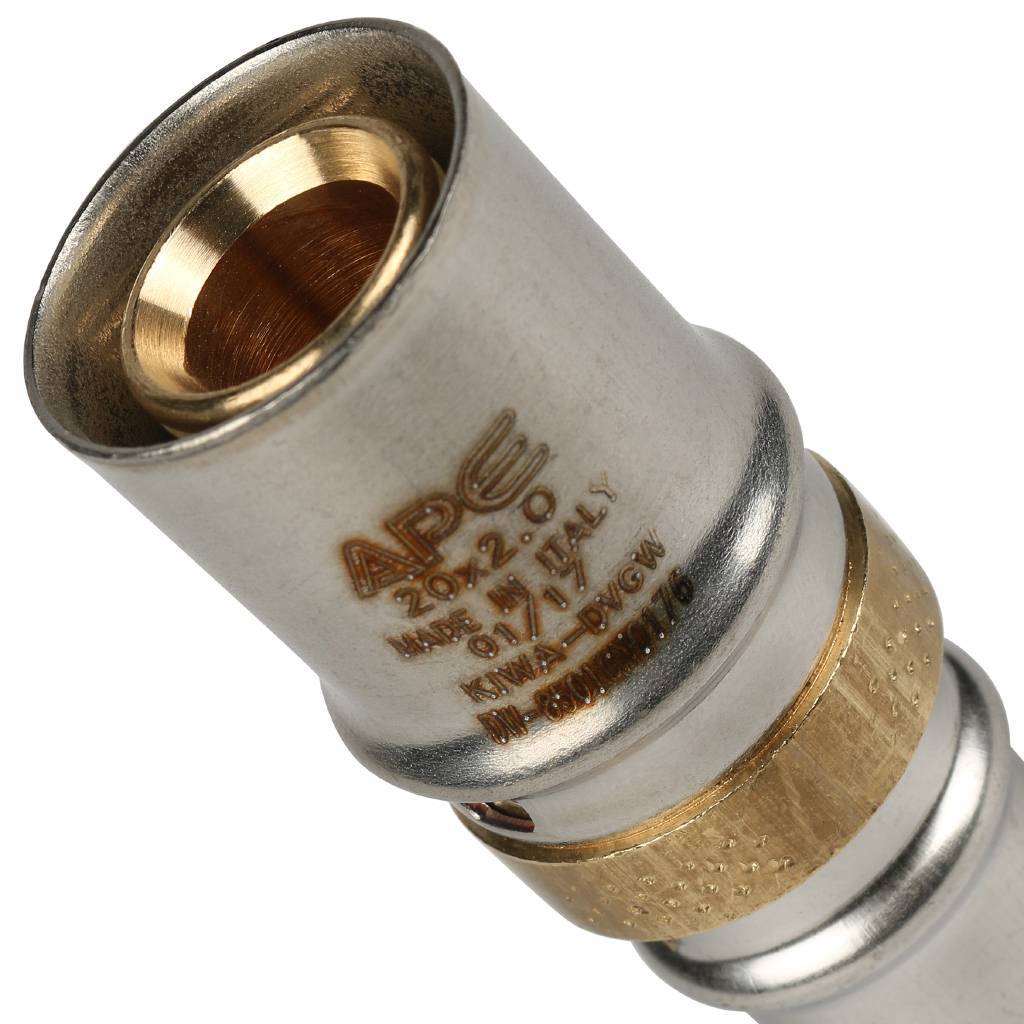 Муфта STOUT соединительная переходная 20х16 для металлопластиковых труб прессовой, SFP-0004-002016