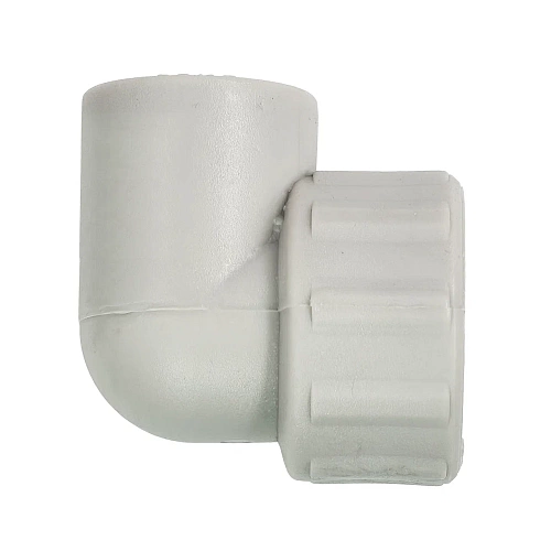 Угольник комбинированный PPR внутренняя резьба 20х 1/2,  серый, РТП