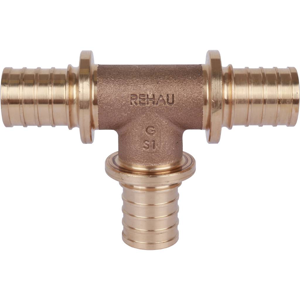 Тройник равнопроходный РЕХАУ RAUTITAN PLATINUM 32-32-32 RX для труб из сшитого полиэтилена аксиальный, 14564531001