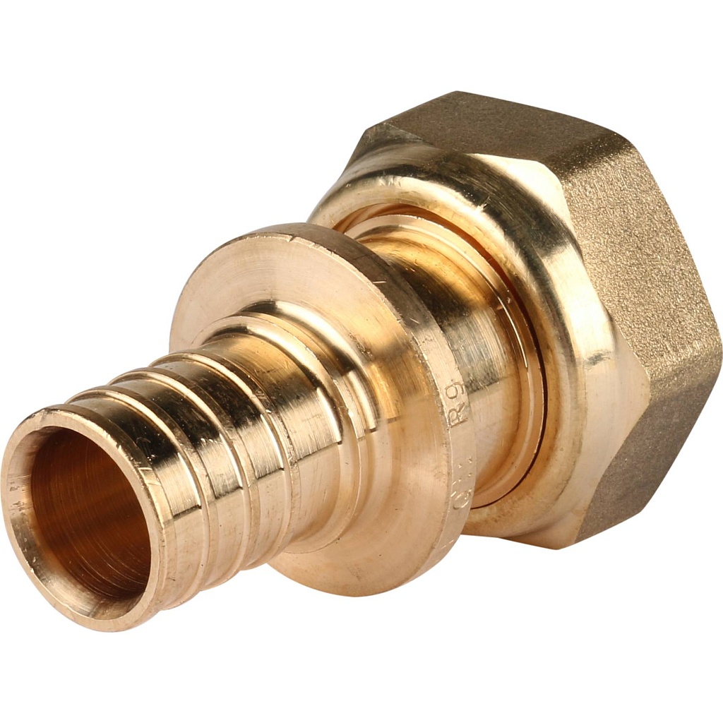 Переходник РЕХАУ RAUTITAN с накидной гайкой 25-G 1 RX+ для труб из сшитого полиэтилена аксиальный, 14563401001