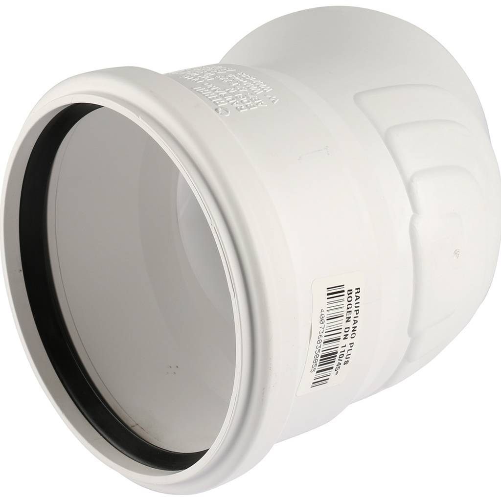Отвод РЕХАУ RAUPIANO PLUS диам. 110 на 45°, 11231361001