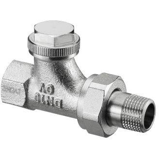 Вентиль на обратную подводку OVENTROP Combi 3 Ду15, 1/2 , PN10, бронза/латунь, проходной,никелир. , 1090462