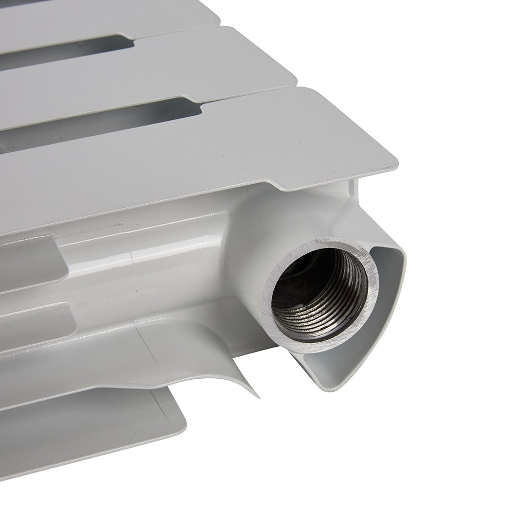 Радиатор алюминиевый STOUT ALPHA 350 6 секций боковое подключение (белый RAL 9016), SRA-2310-035006