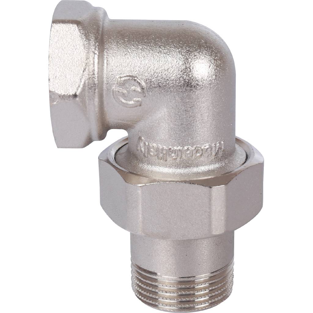 Разъемное угловое соединение STOUT американка ВН 3/4 уплотнение под гайкой o-ring кольцо, никелированное, SFT-0057-000034