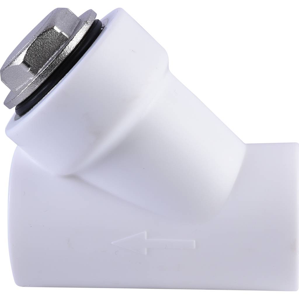 Фильтр Политэк d=32 (соединение муфта-муфта) для полипропиленовых труб под сварку (цвет белый), 9100303201