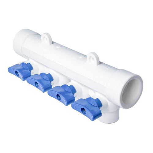 Коллектор с шаровым краном универсальный PPR 32х20/4, RTP