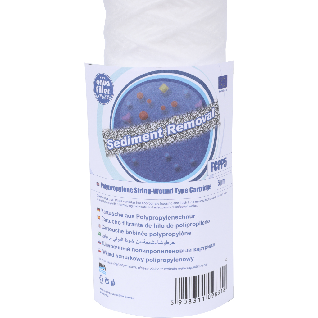 Картридж AquaFilter AQM 10 из полипропиленового шнура 5мкр, FCPP5
