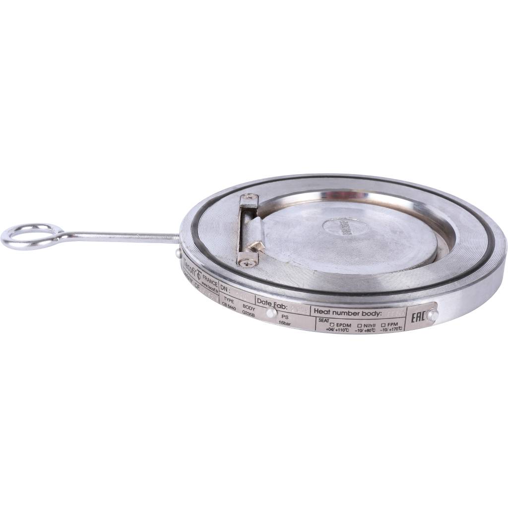 Клапан обратный Tecofi Ду100 Ру16 1/ств стальной межфланцевый стальной, CB5440-0100