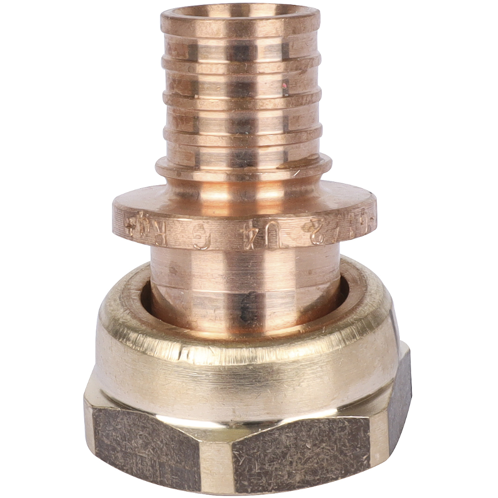 Переходник РЕХАУ RAUTITAN с накидной гайкой 16-G 1/2 RX+ для труб из сшитого полиэтилена аксиальный, 14563351001