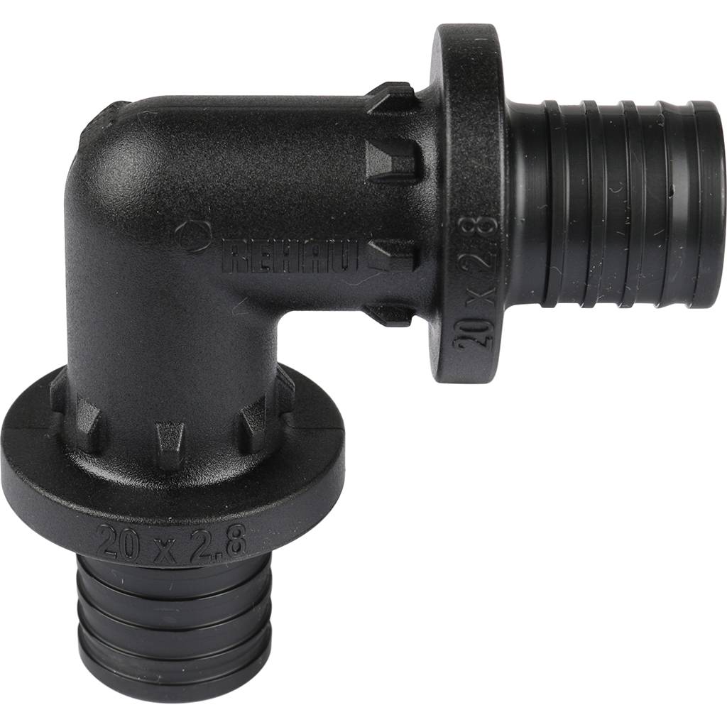 Угольник РЕХАУ RAUTITAN 90°, 20 PX для труб из сшитого полиэтилена аксиальный, 11600221001