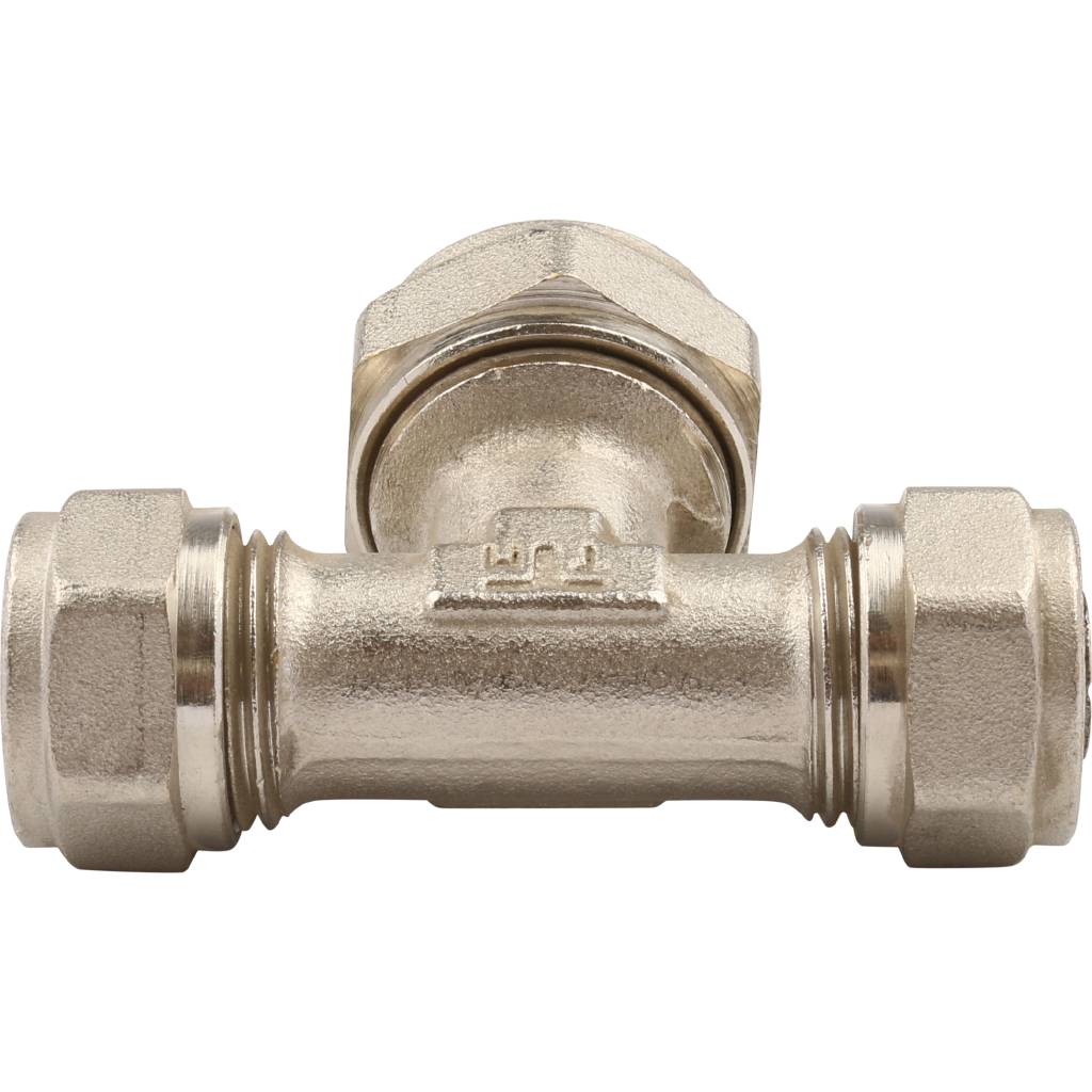 Тройник переходной TIEMME (16.2х20.2х16.2) для металлопластиковых труб винтовой, 1600078