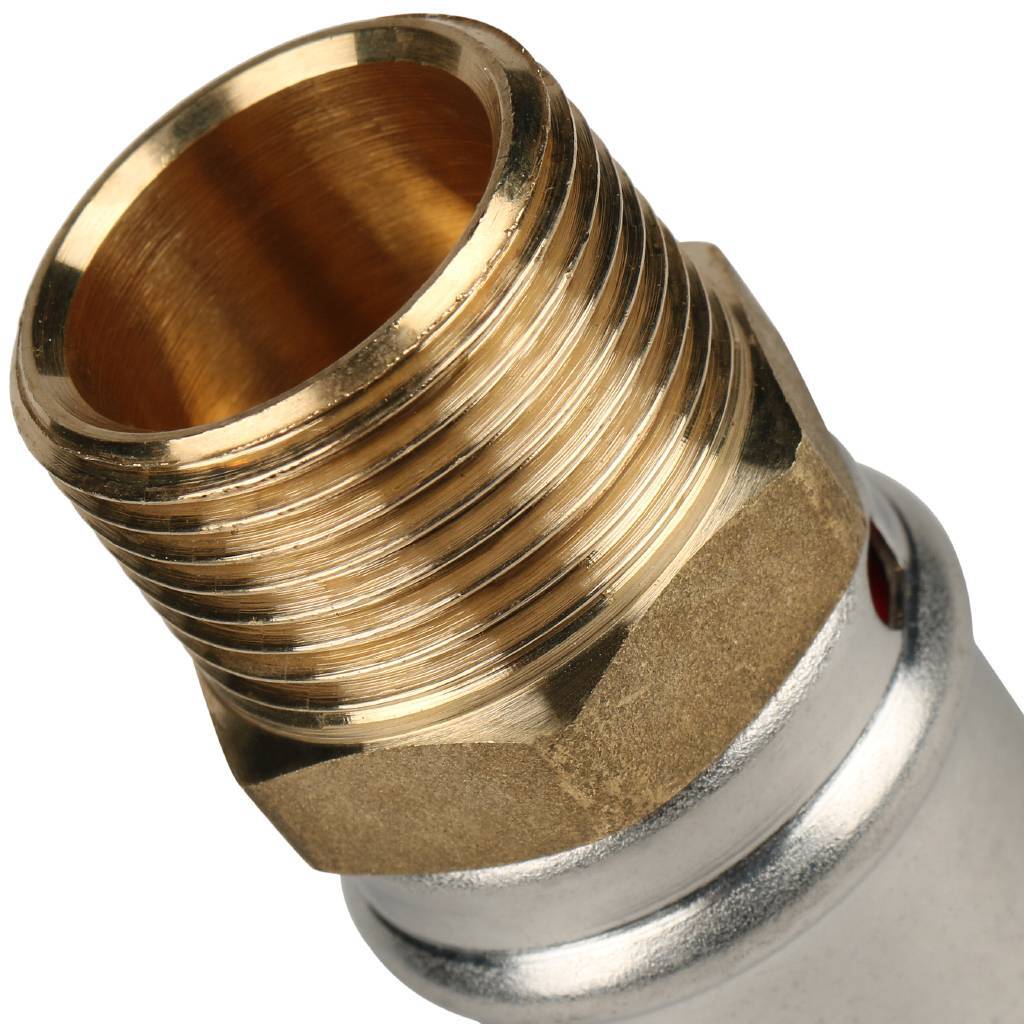 Переходник STOUT с наружной резьбой 3/4 х26 для металлопластиковых труб прессовой, SFP-0001-003426