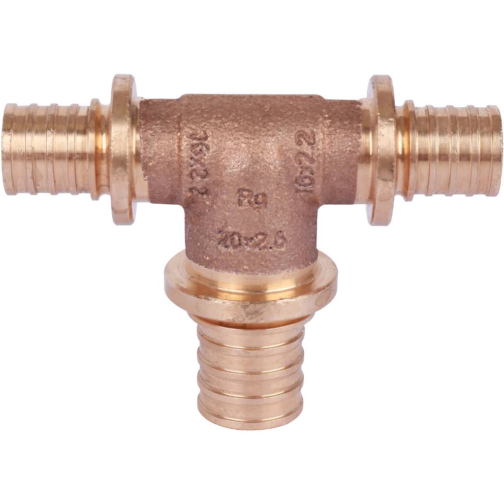 Тройник РЕХАУ RAUTITAN PLATINUM с увеличенным боковым проходом 16-20-16 RX для труб из сшитого полиэтилена аксиальный, 13777471001