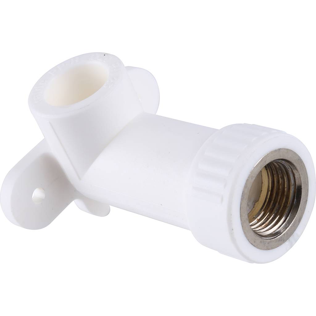 Угольник Kalde удлиненный с креплением для труб (внутр. резьба, 20x1/2 ), 3222-btl-200b00