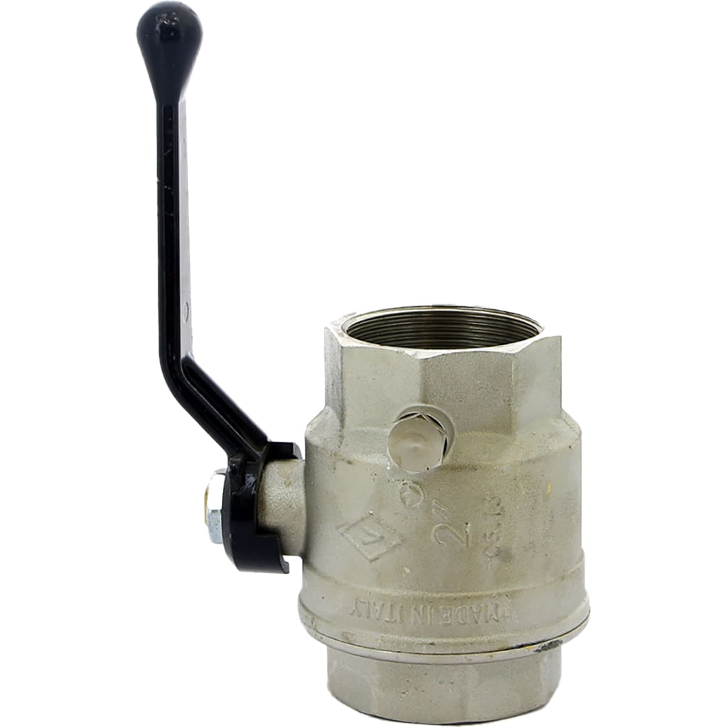 Кран шаровой BUGATTI Oregon 2 с дренажем и воздухоотводчиком, (ручка-рычаг алюминий) внут-внут резьба