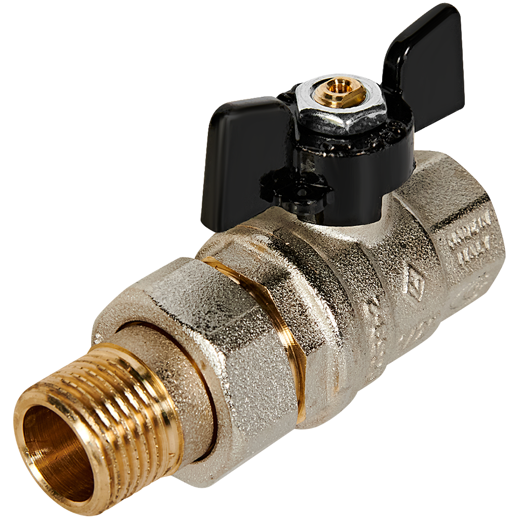 Кран шаровой BUGATTI Oregon с полусгоном (ручка-бабочка) внут-наруж резьба 1/2