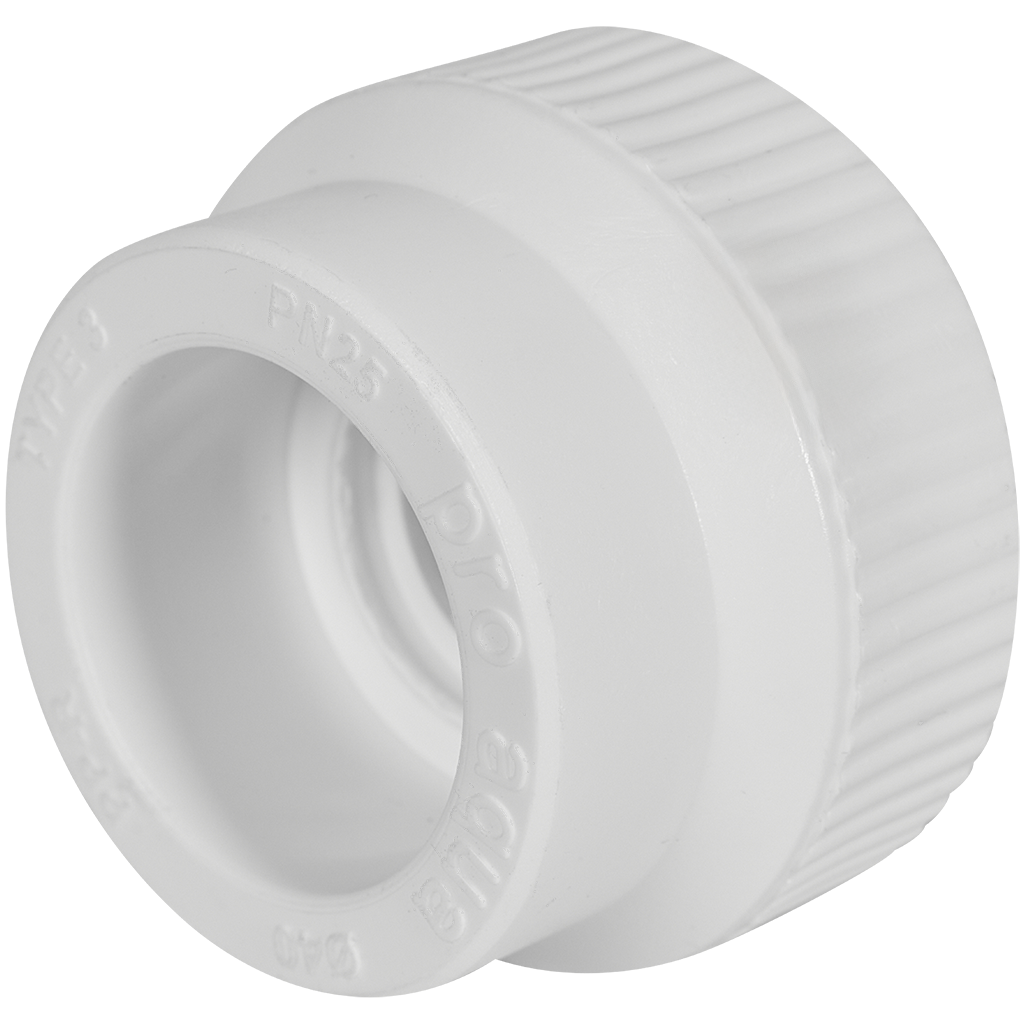 Муфта комбинированная Pro Aqua d= 40-1 PP-R ВР Белая