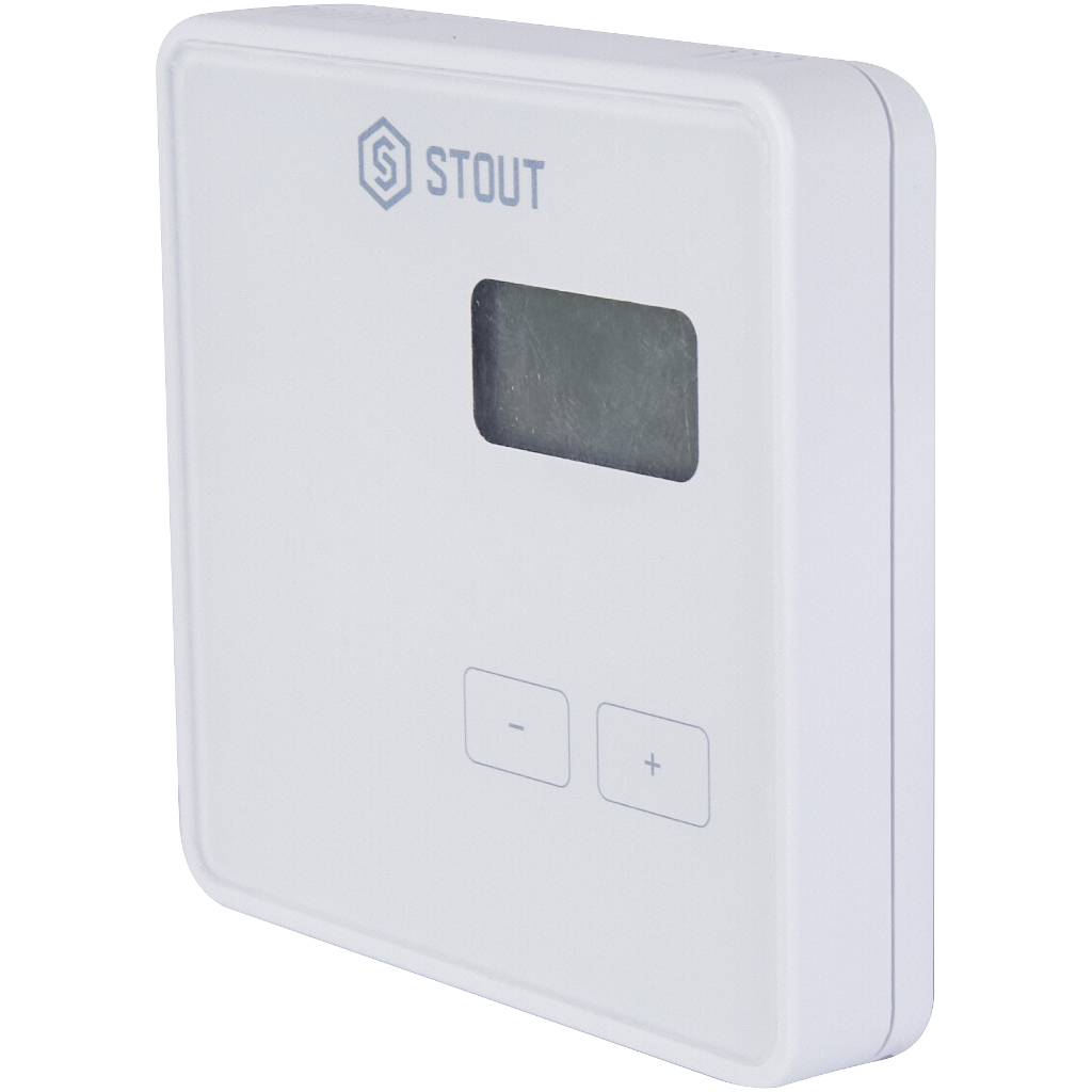 Проводной комнатный регулятор STOUT R-10b, белый, STE-0101-010001