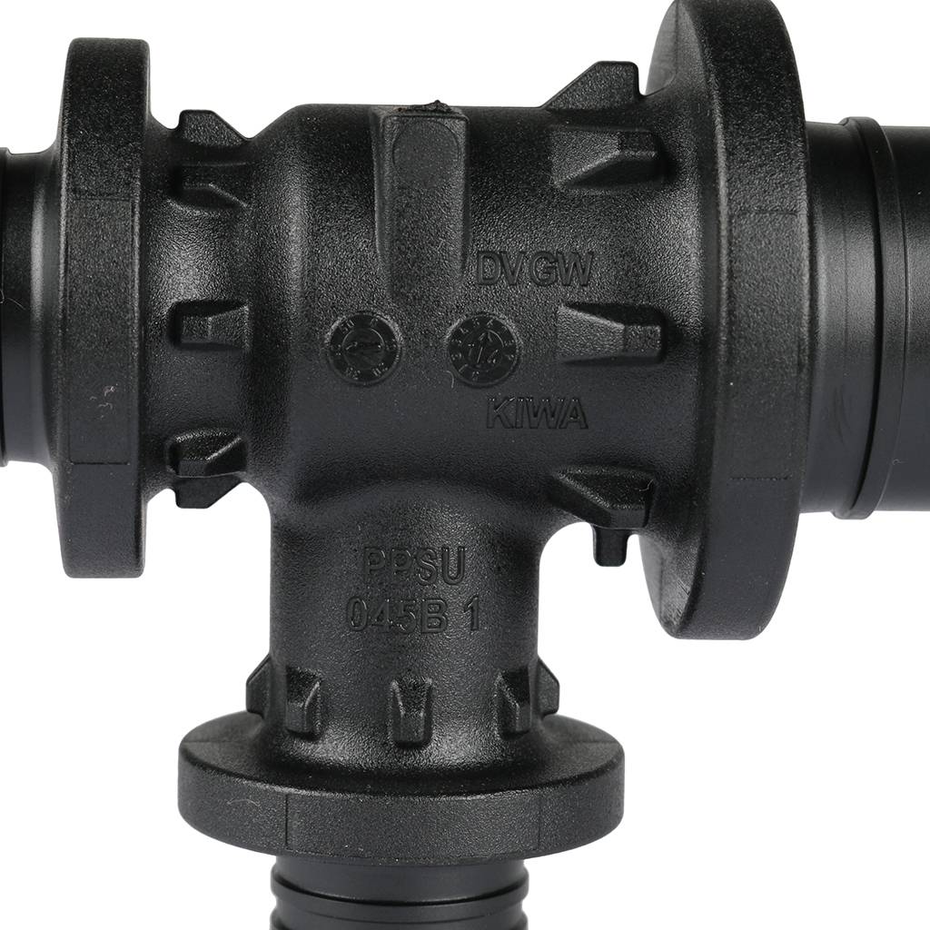 *Тройник РЕХАУ RAUTITAN с уменьшенным боковым и торцевым проходом 32-20-25 PX для труб из сшитого полиэтилена аксиальный 11600871001