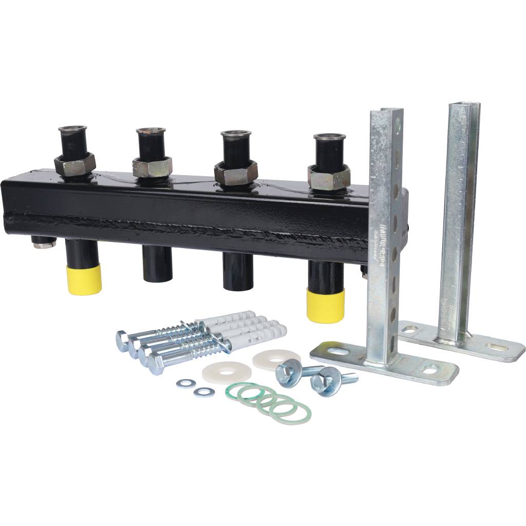 Стальной распределительный коллектор STOUT SDG-0018 2 отопительных контура с гидравлическим разделителем DN 20