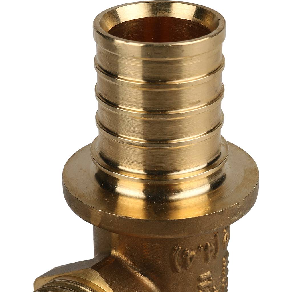 Угольник-переходник STOUT с наружной резьбой 32xR 1 для труб из сшитого полиэтилена аксиальный, SFA-0005-003210