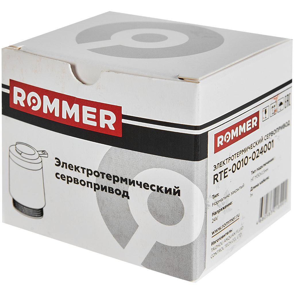 Электротермический компактный сервопривод ROMMER RTE-0010 нормально закрытый, 24 В