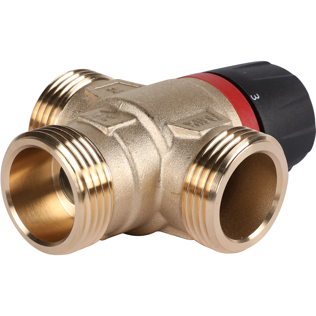 Термостатический смесительный клапан для систем отопления и ГВС ROMMER 1 НР 35-60°С KV 2,5 (боковое смешивание)