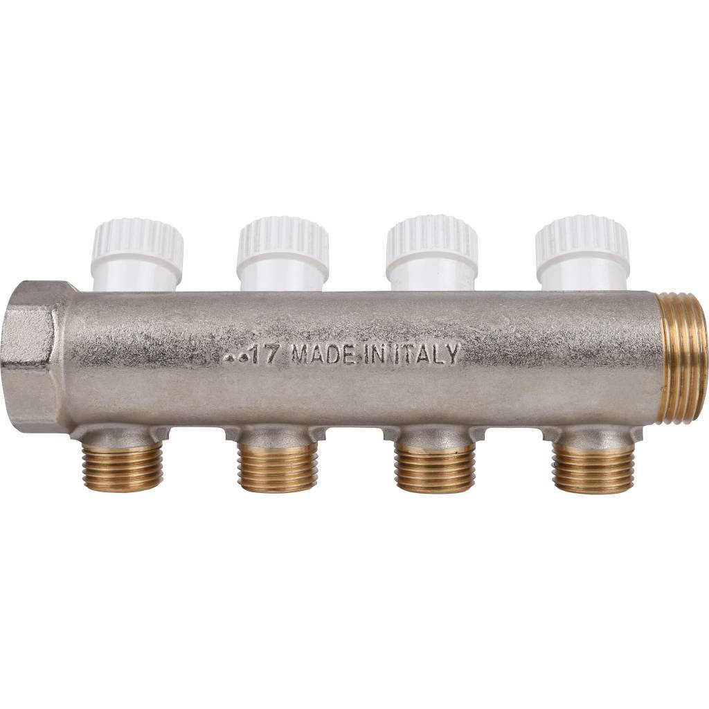 Коллектор распределительный STOUT 1 , 4 отвода 1/2