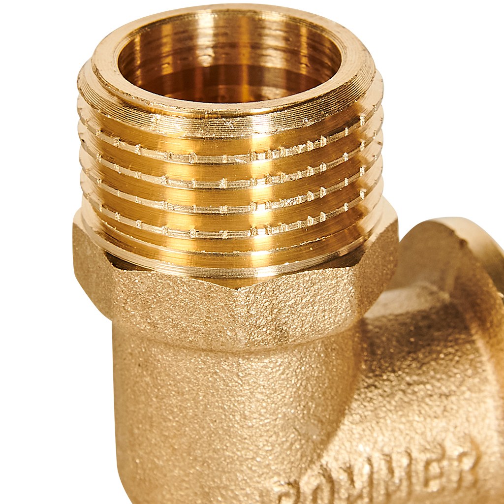 Угольник-переходник с наружной резьбой ROMMER 20xG 1/2 для труб из сшитого полиэтилена аксиальный